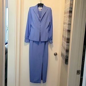 JR Nites formal lavender dress with beaded neckline and jacket